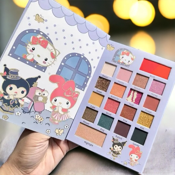 Makeup New Kuromi My Melody Hello Kitty 18 Color Eyeshadow Makeup